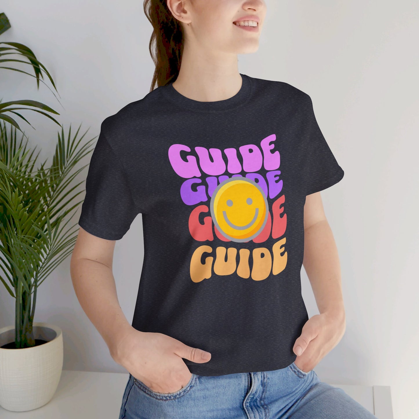 Guide with Smiley face Unisex Jersey Short Sleeve Tee