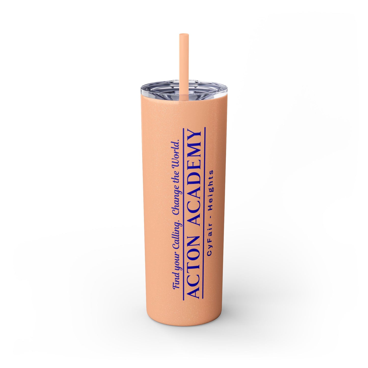 Acton CyFair-Heights Logo Skinny Tumbler with Straw, 20oz