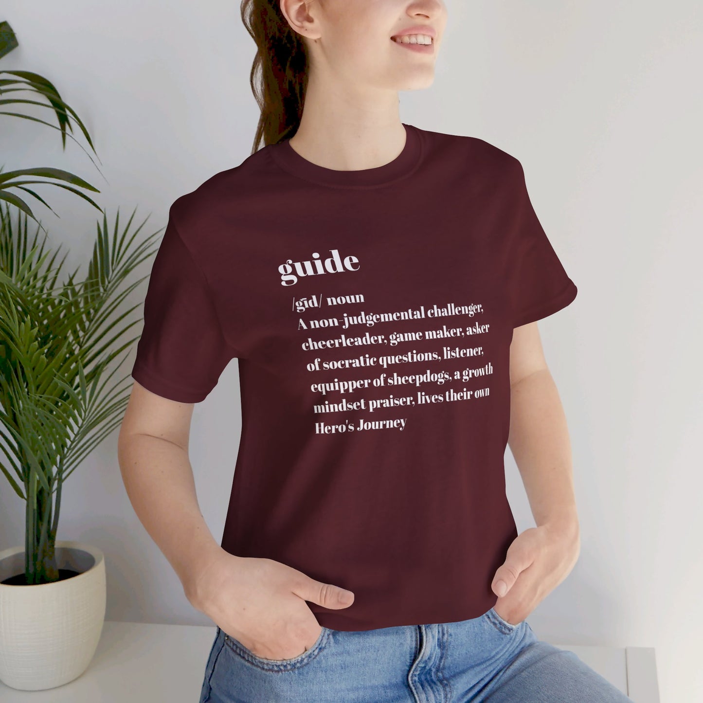 Guide Definition White Letters Unisex Jersey Short Sleeve Tee