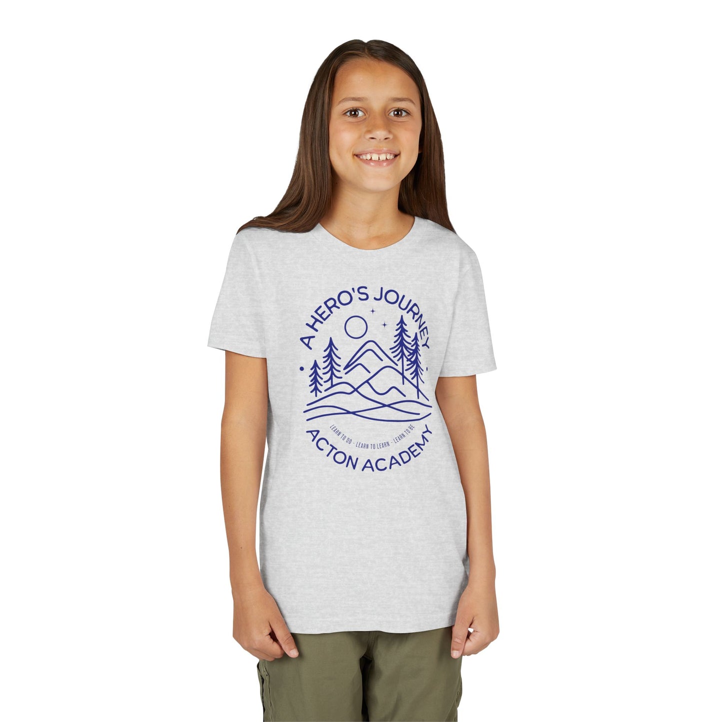 Hero's Journey Line Drawing with Acton CyFair Youth Short Sleeve Tee