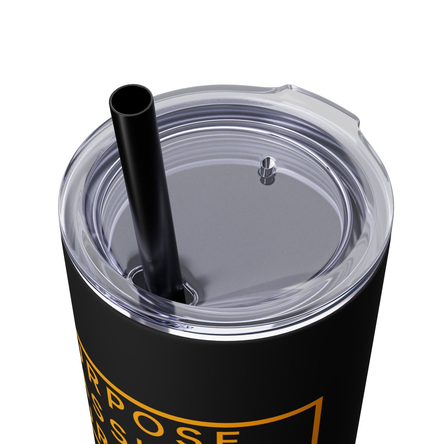 Purpose Passion Pursuit Skinny Tumbler with Straw, 20oz
