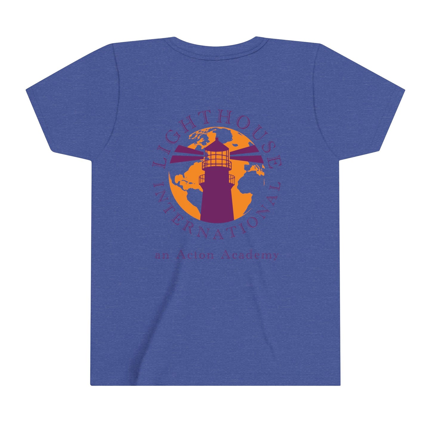 Hero's Journey Rocketship w/ Lighthouse International on back Youth Short Sleeve Tee