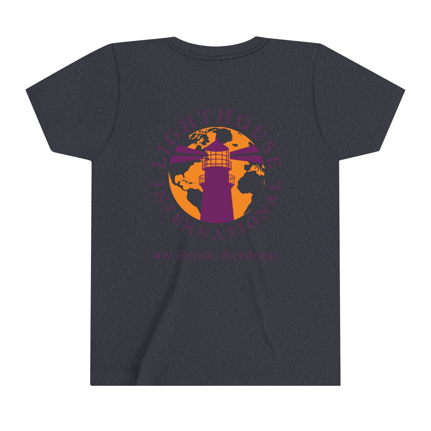 Hero's Journey Rocketship w/ Lighthouse International on back Youth Short Sleeve Tee