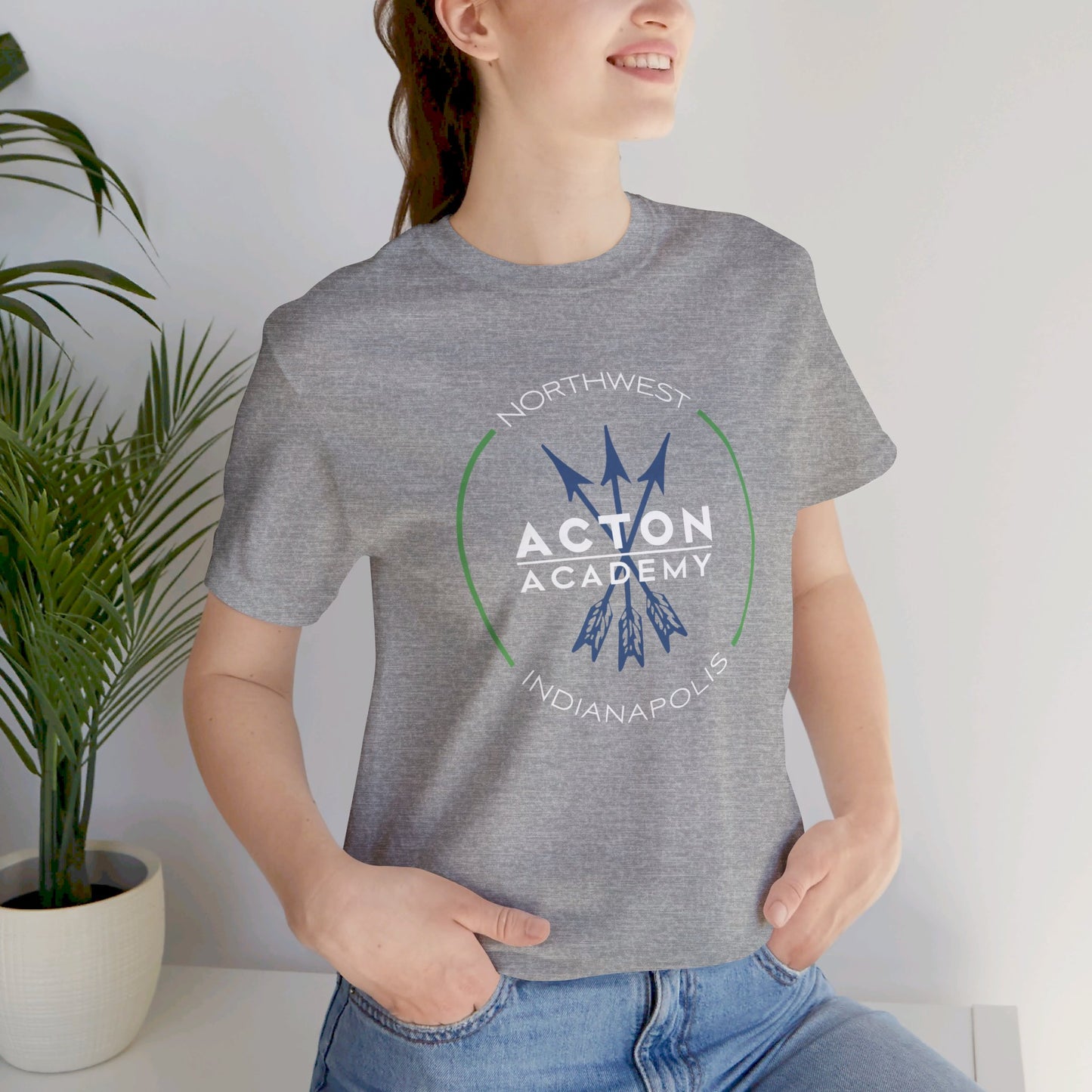 Acton NW Indy Arrow logo Unisex Jersey Short Sleeve Tee