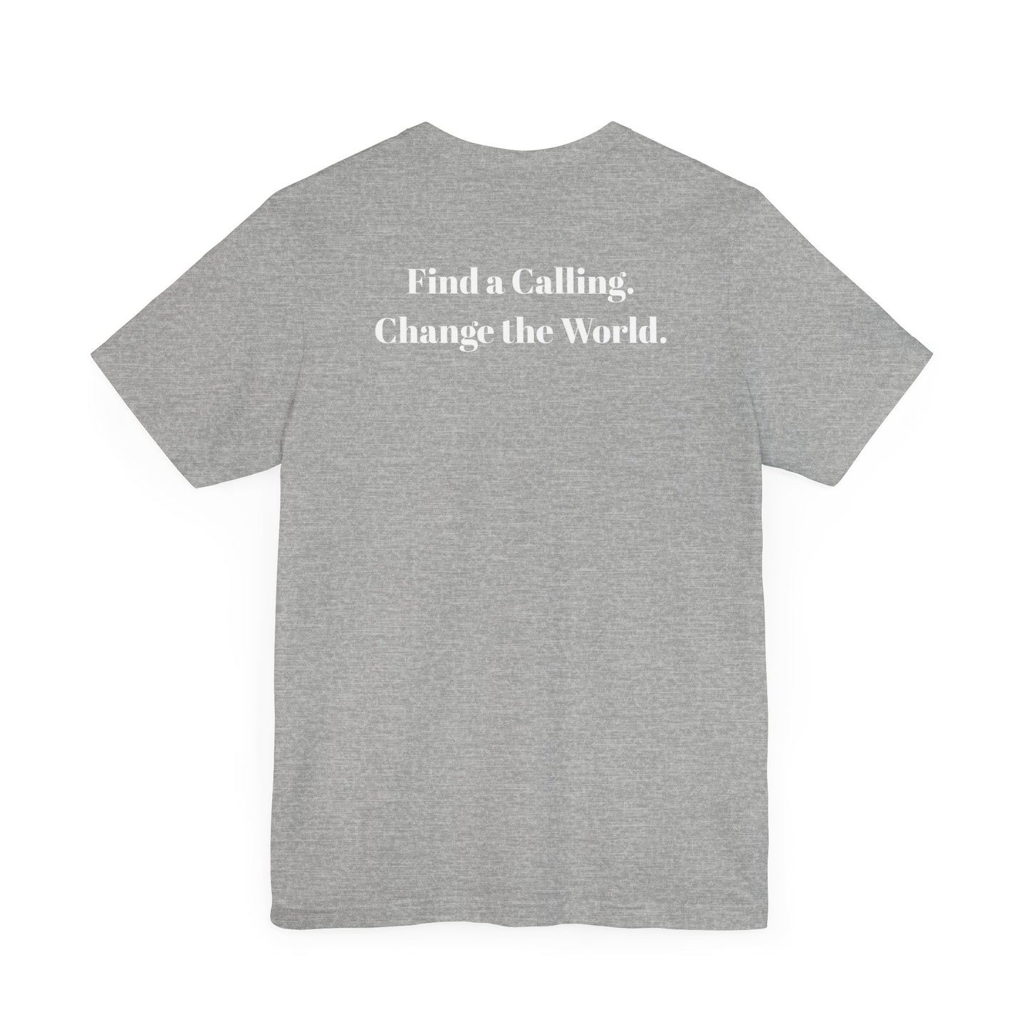 Be Curious box with Acton Academy Summerville on back Unisex Jersey Short Sleeve Tee