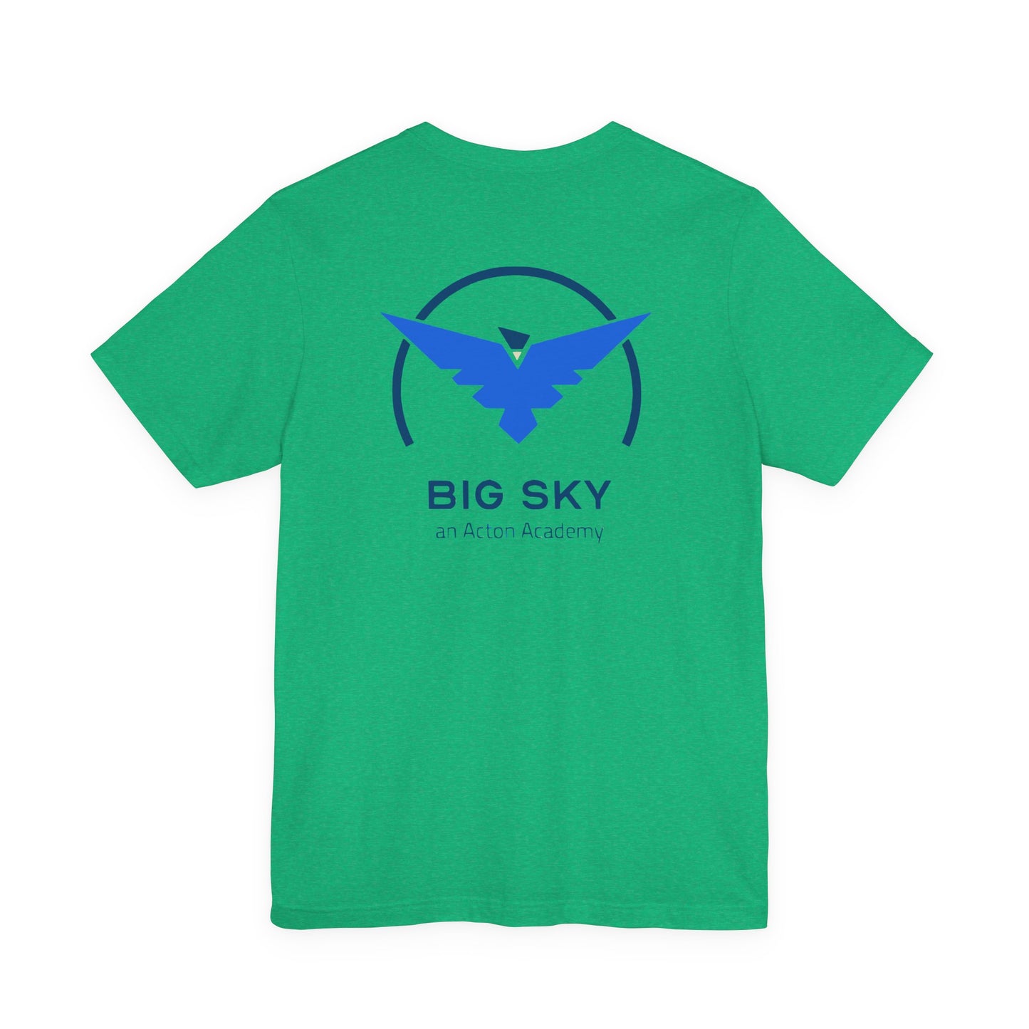 Hero's Journey Line Drawing with Big Sky on back Unisex Jersey Short Sleeve Tee