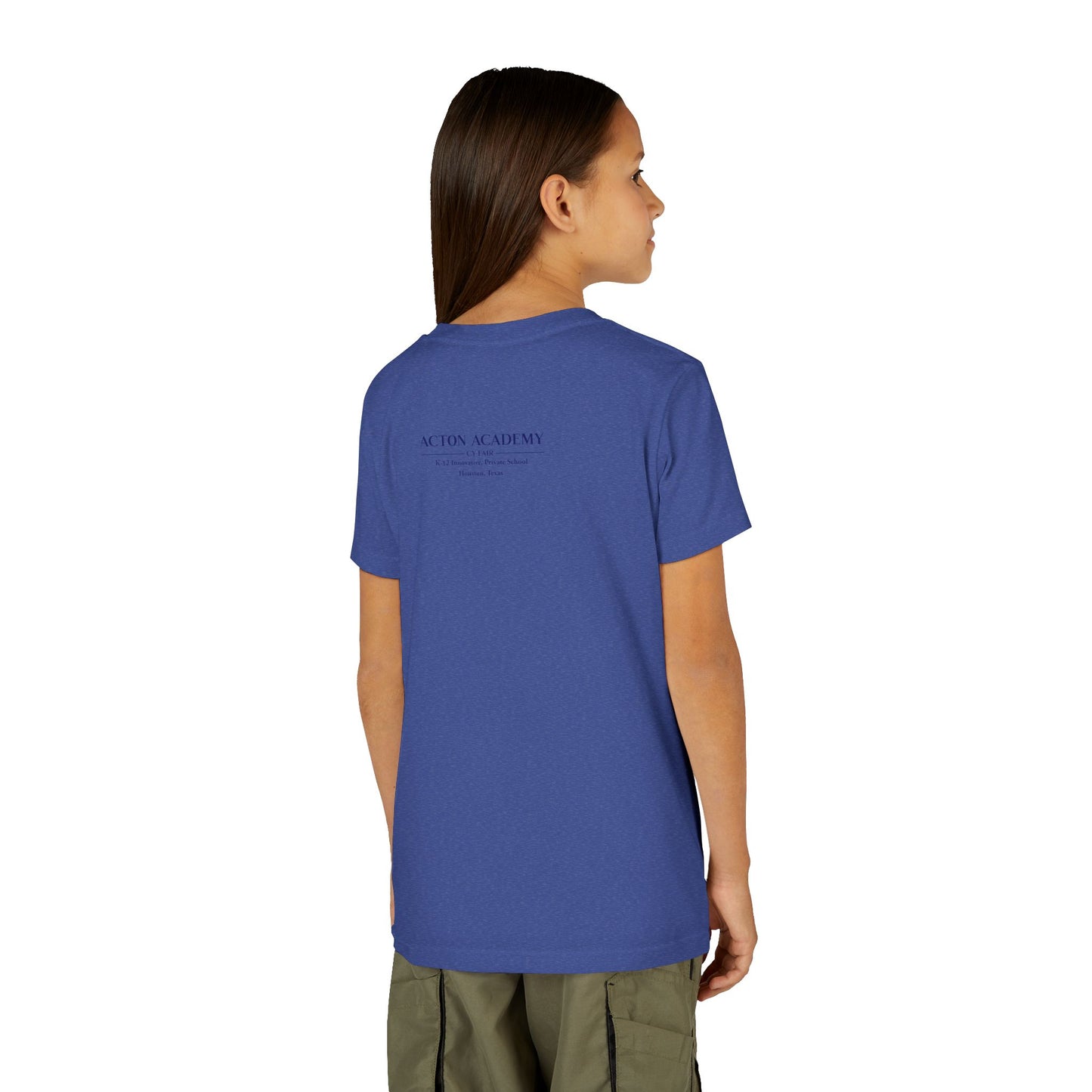 Hero's Journey Line Drawing with Acton CyFair Youth Short Sleeve Tee