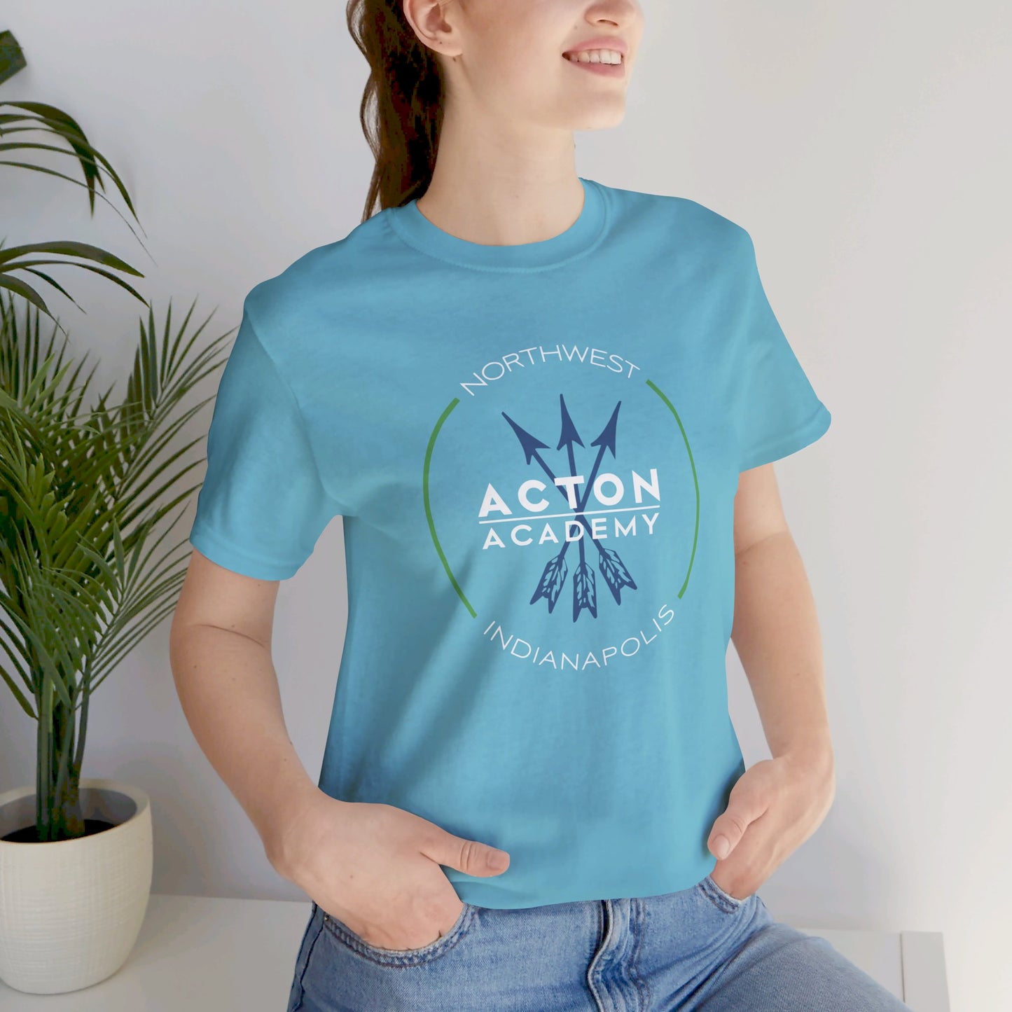 Acton NW Indy Arrow logo Unisex Jersey Short Sleeve Tee