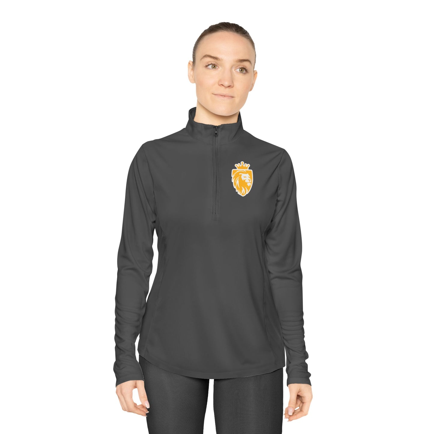 Acton King's Academy Lion Head Ladies Quarter-Zip Pullover
