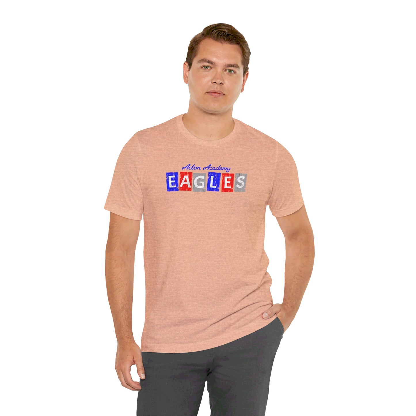 Acton Block Letters Red Unisex Jersey Short Sleeve Tee