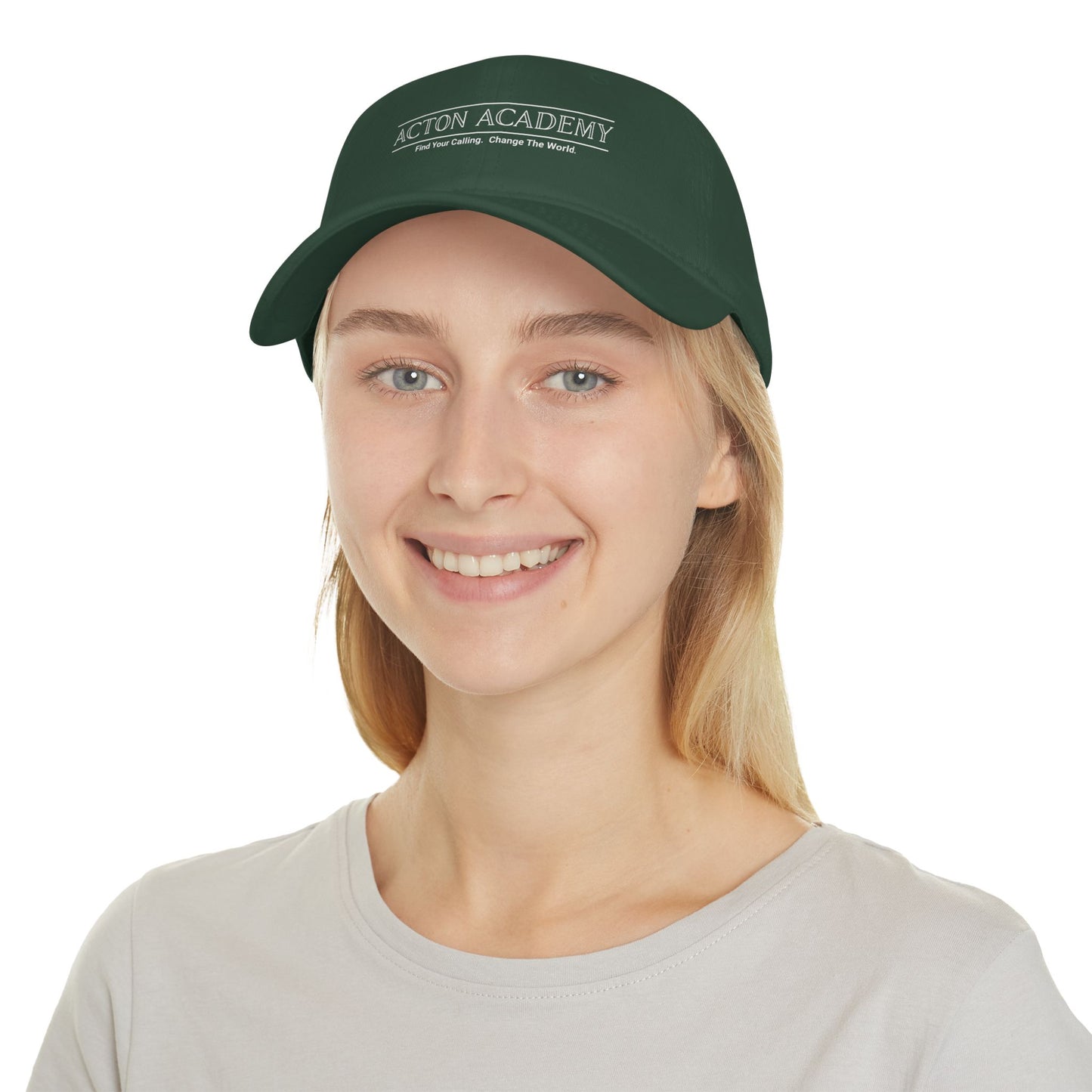 Acton Academy White Logo Low Profile Baseball Cap