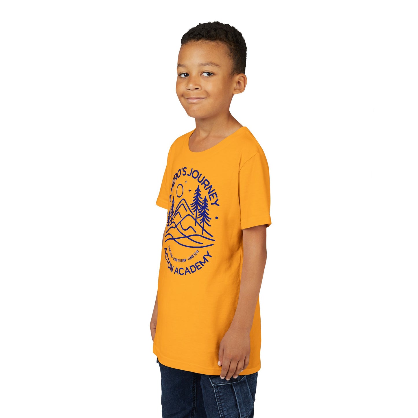 Hero's Journey Line Drawing with Acton CyFair Youth Short Sleeve Tee