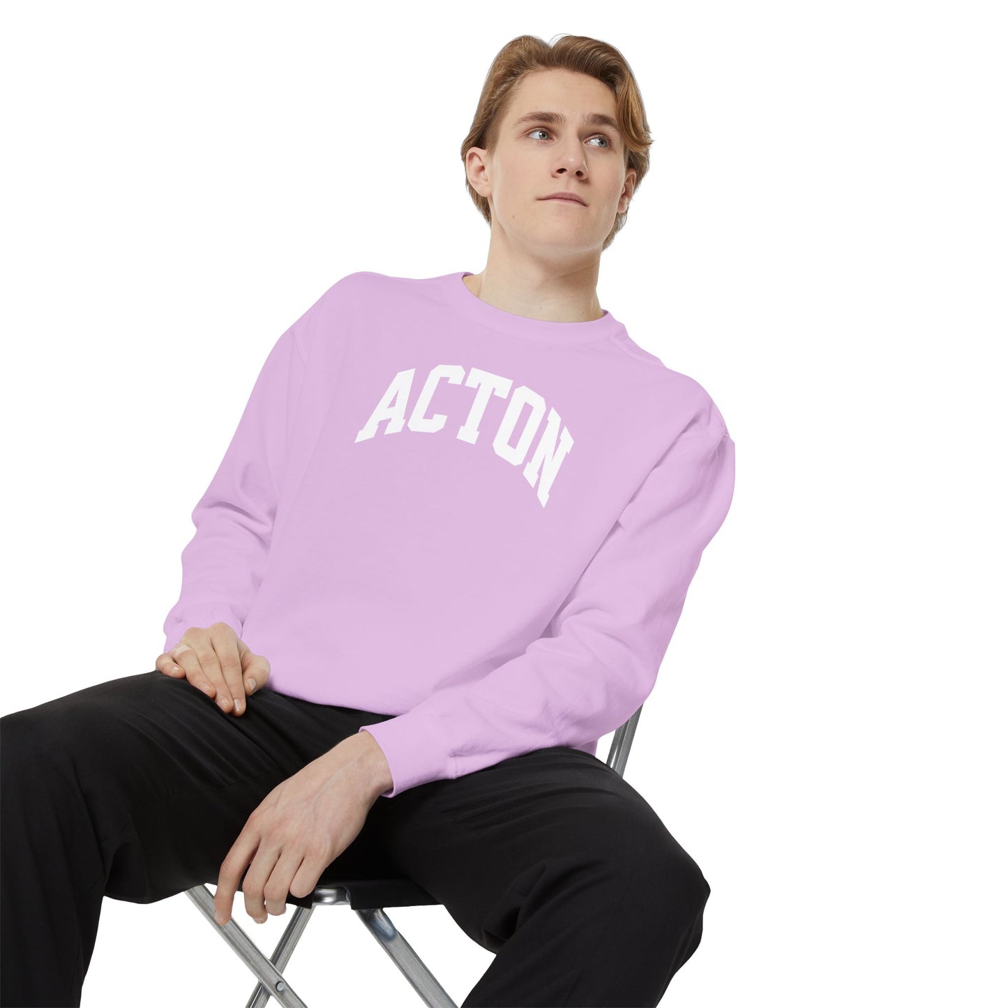 Simple Acton Unisex Garment-Dyed Sweatshirt