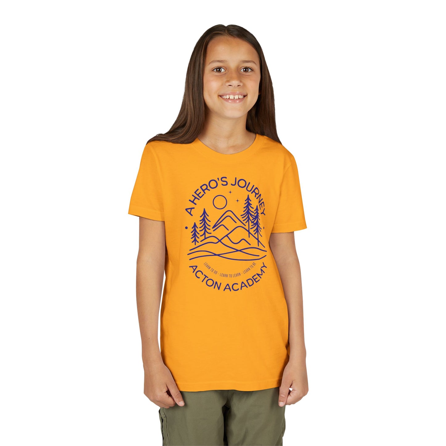 Hero's Journey Line Drawing with Acton CyFair Youth Short Sleeve Tee