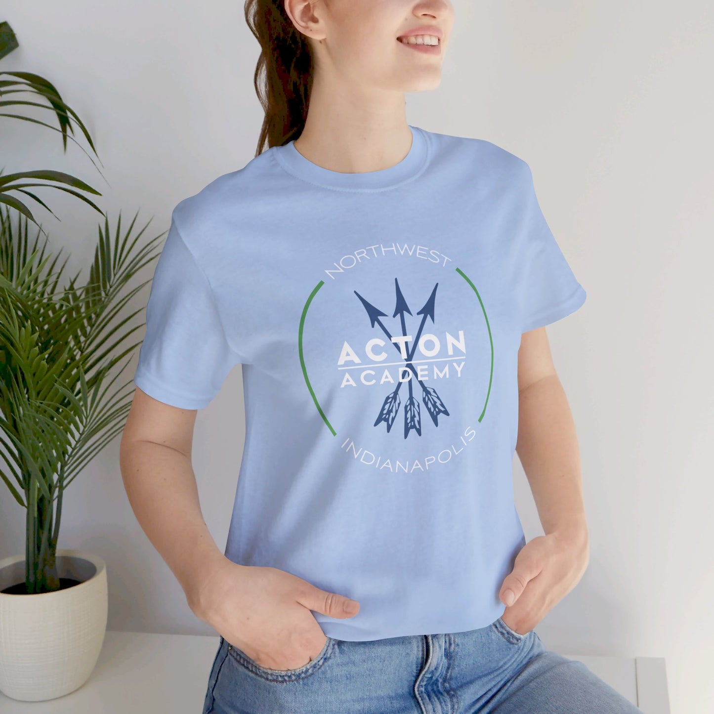 Acton NW Indy Arrow logo Unisex Jersey Short Sleeve Tee
