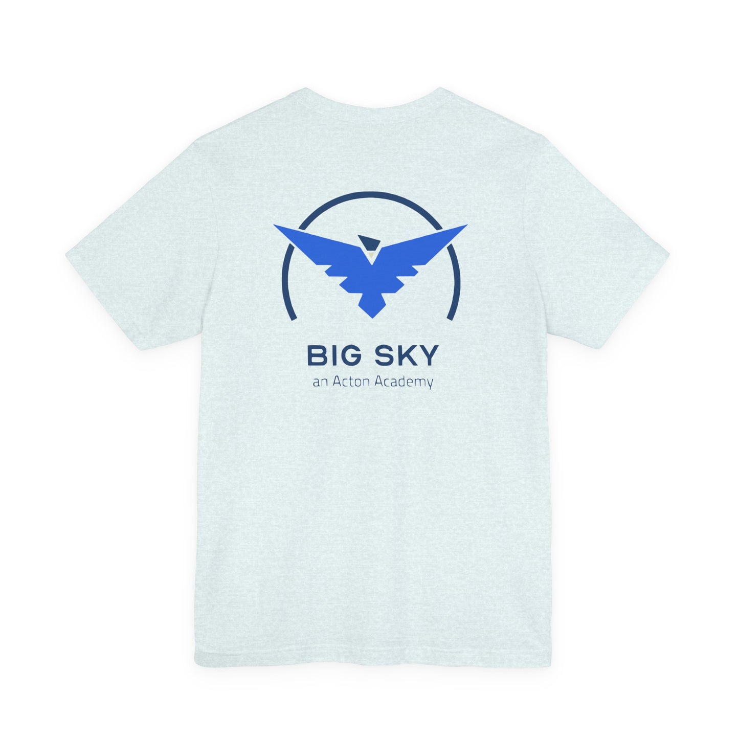 Hero's Journey Line Drawing with Big Sky on back Unisex Jersey Short Sleeve Tee