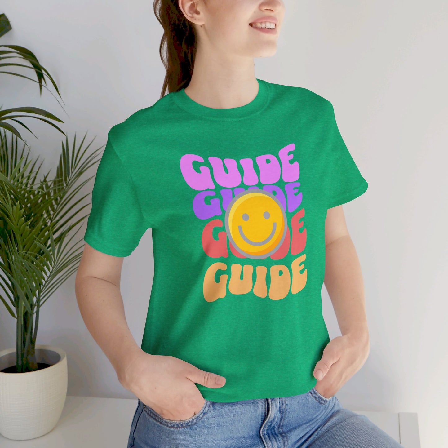 Guide with Smiley face Unisex Jersey Short Sleeve Tee