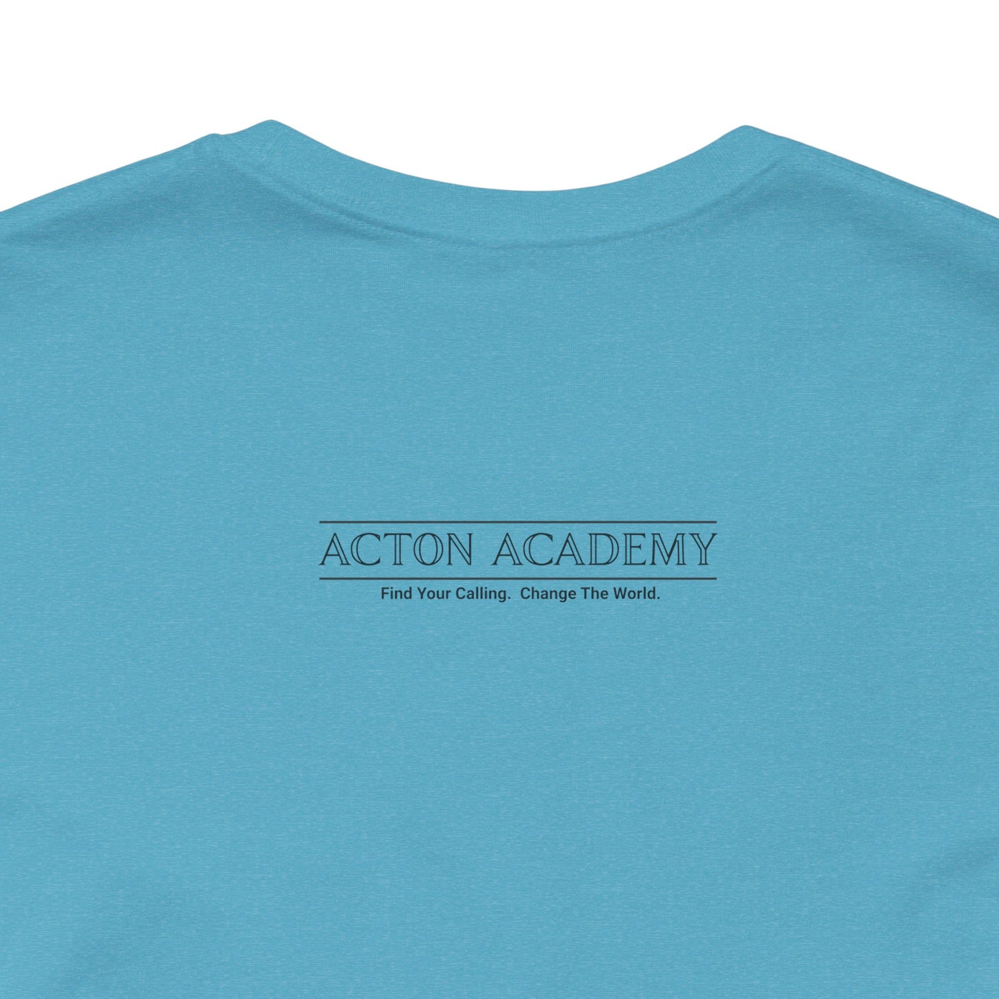 Acton Academy Aqua Striped Unisex Jersey Short Sleeve Tee