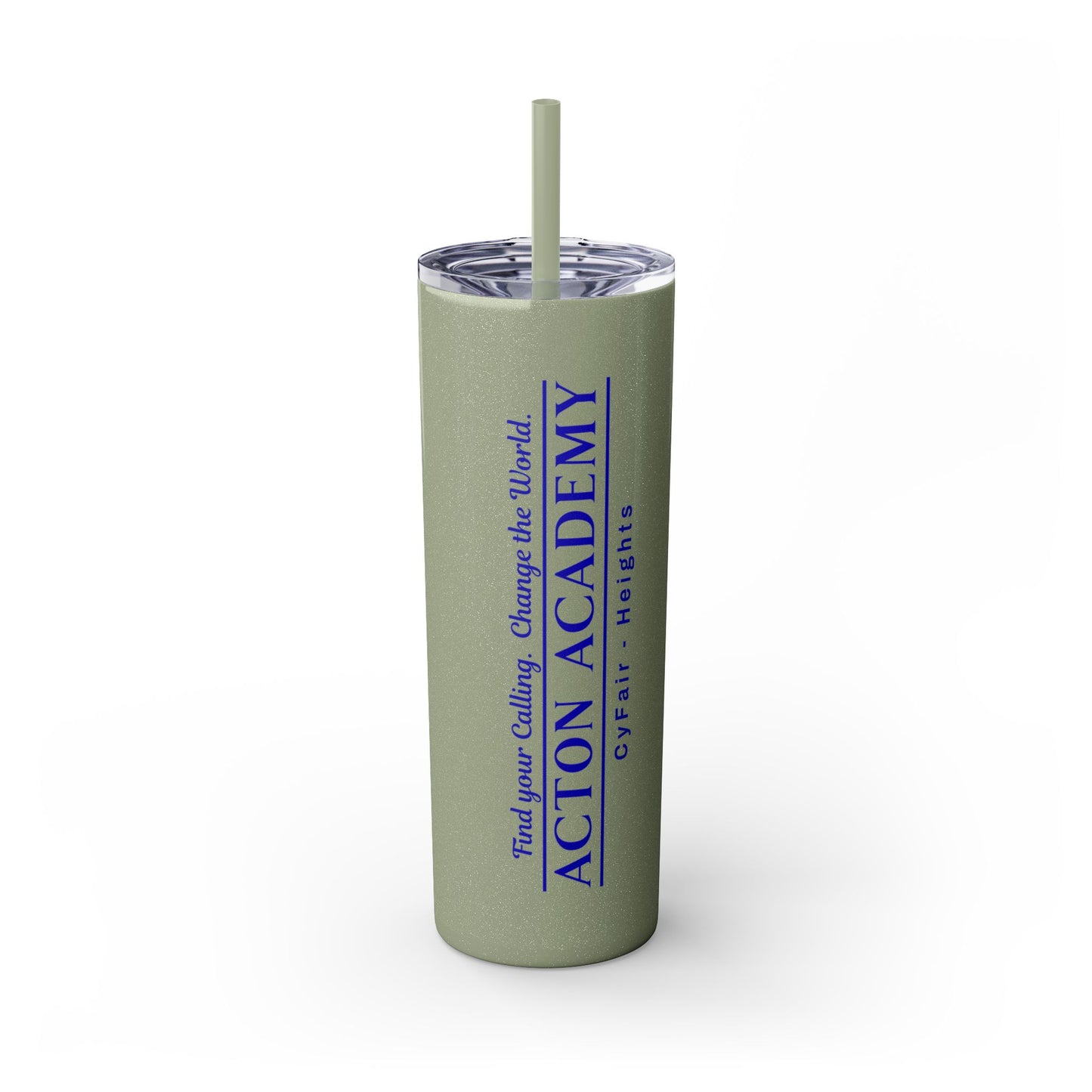 Acton CyFair-Heights Logo Skinny Tumbler with Straw, 20oz