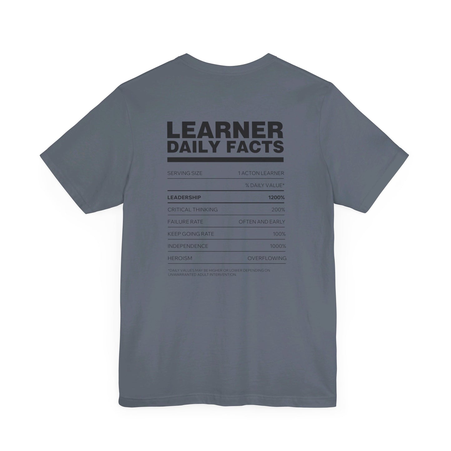 Acton NW Indy Learner Daily Facts Unisex Jersey Short Sleeve Tee
