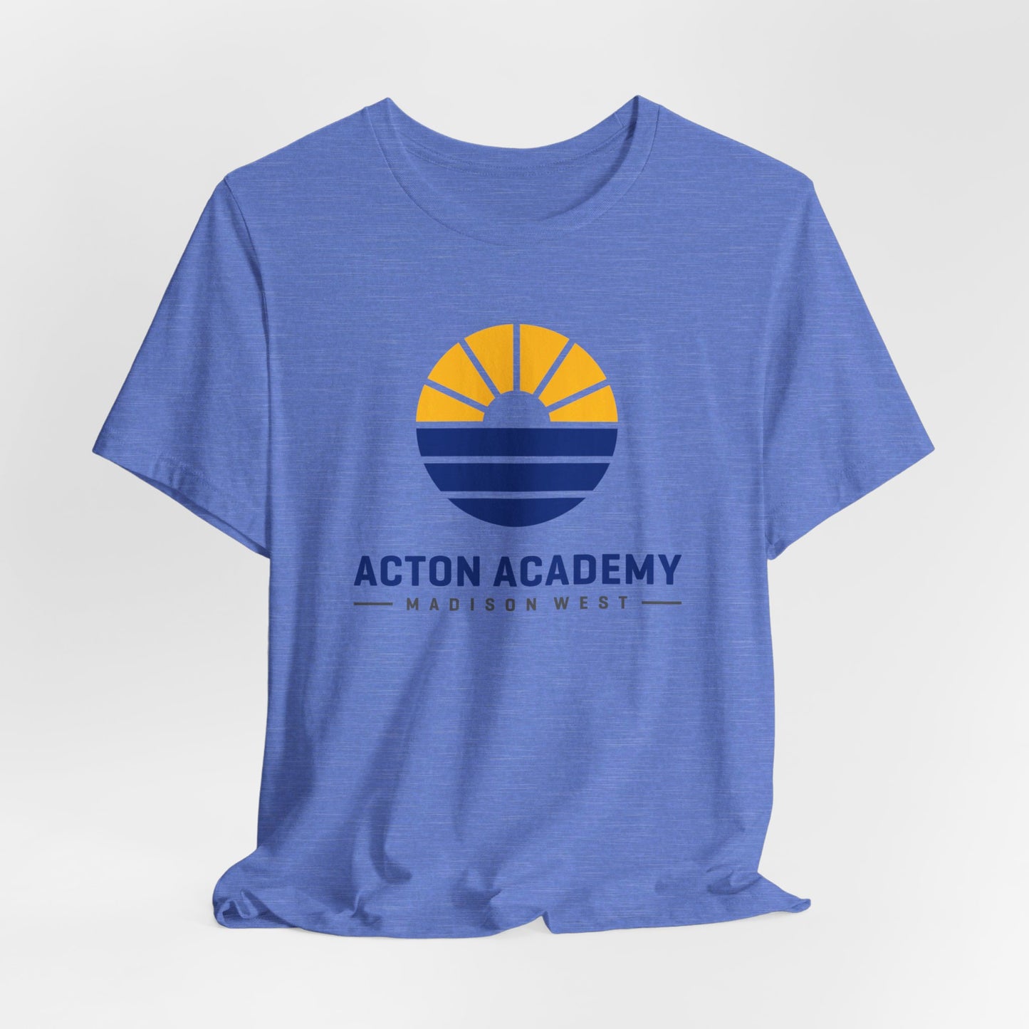 Acton Academy Madison West blue/yellow Unisex Jersey Short Sleeve Tee