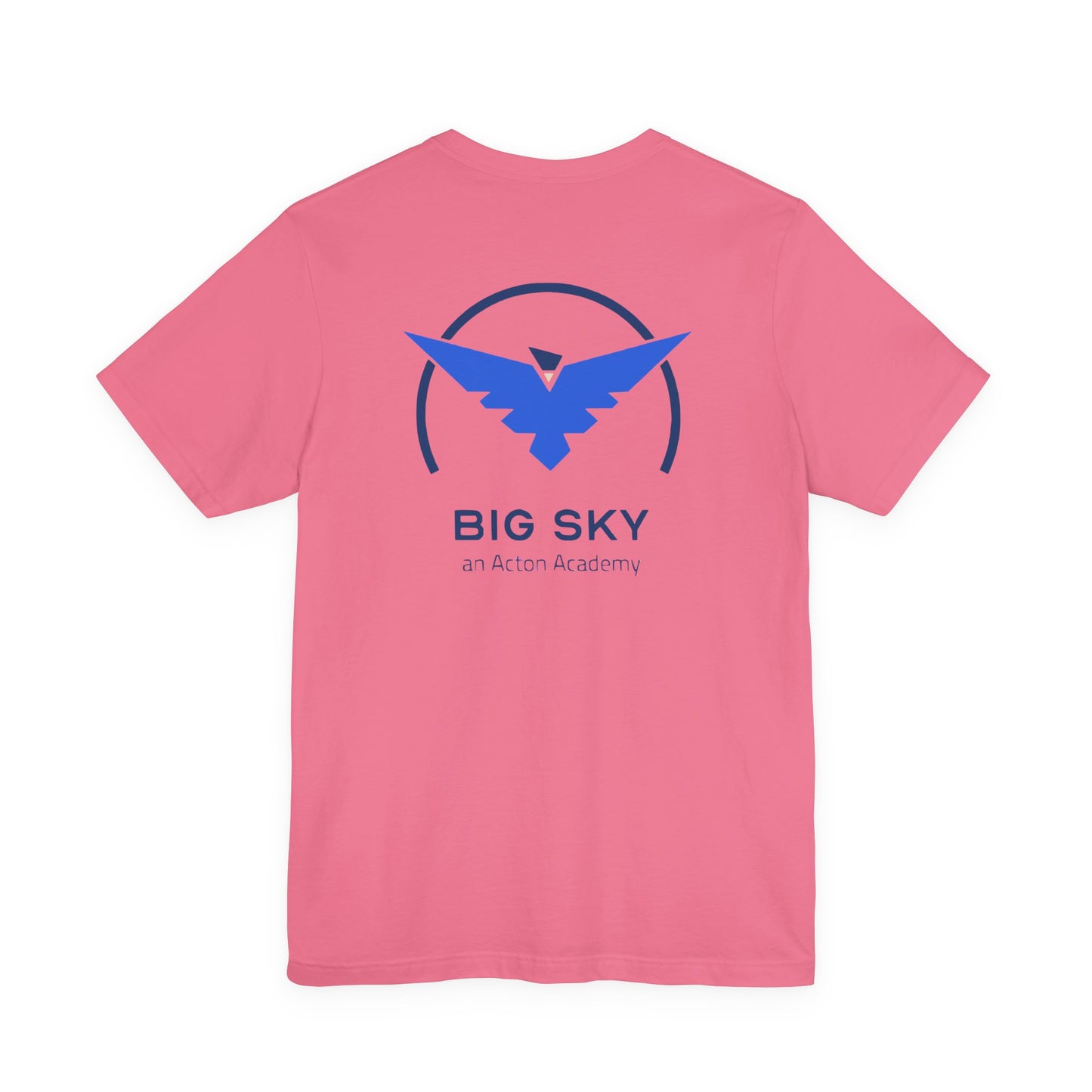 Hero's Journey Line Drawing with Big Sky on back Unisex Jersey Short Sleeve Tee