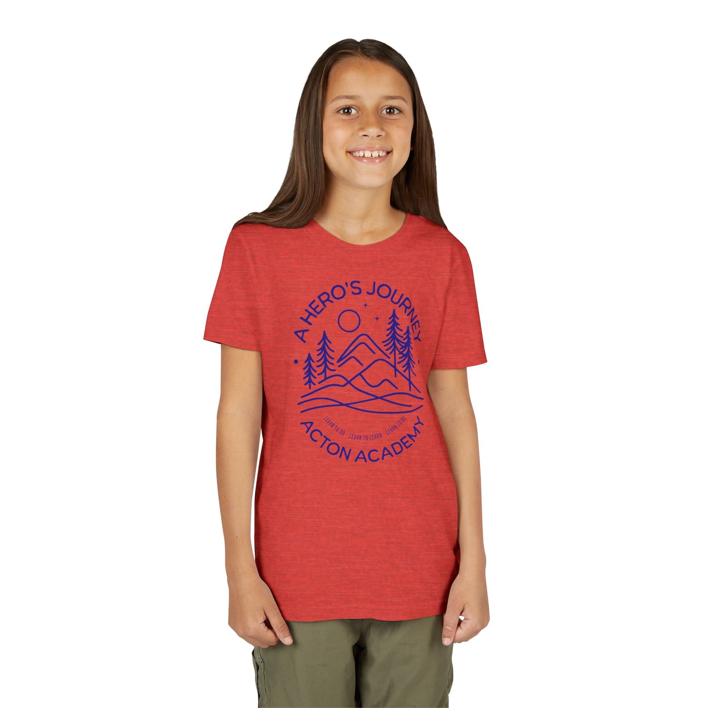 Hero's Journey Line Drawing with Acton CyFair Youth Short Sleeve Tee