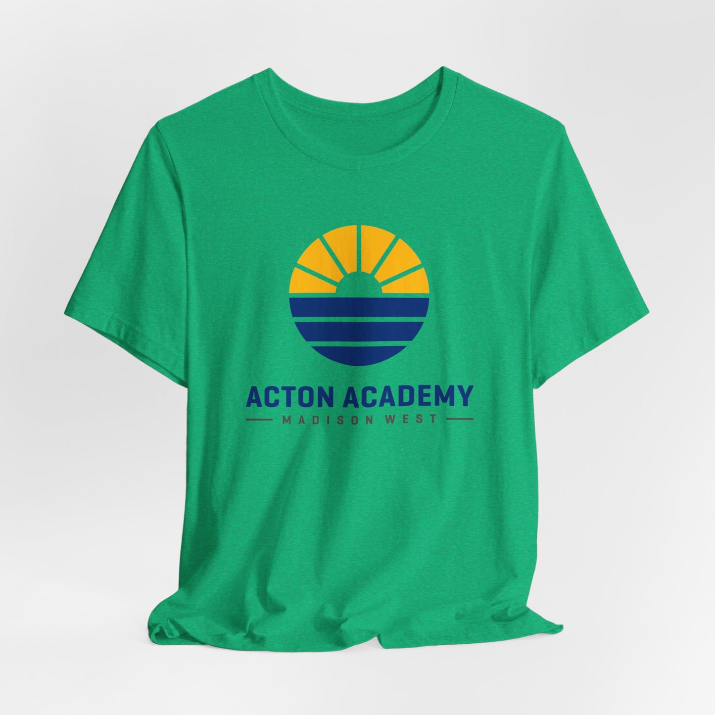 Acton Academy Madison West blue/yellow Unisex Jersey Short Sleeve Tee