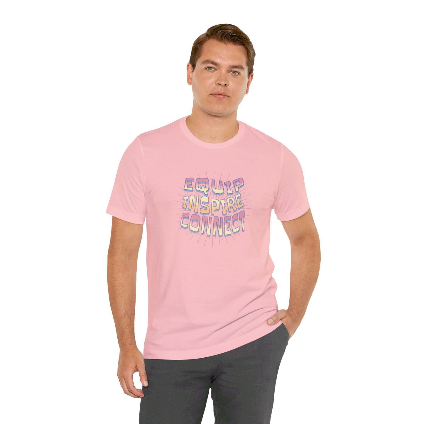 Equip, Inspire, Connect Pink Unisex T-shirt
