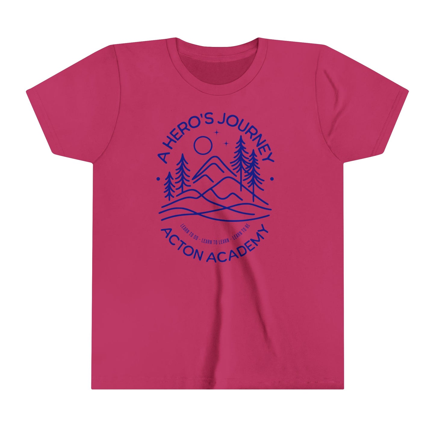 Hero's Journey Line Drawing Youth Short Sleeve Tee