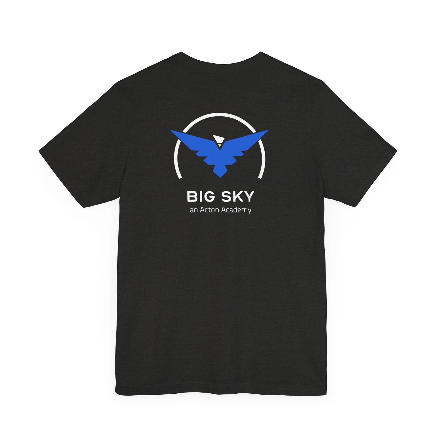 Be Curious with Big Sky on back Unisex Jersey Short Sleeve Tee