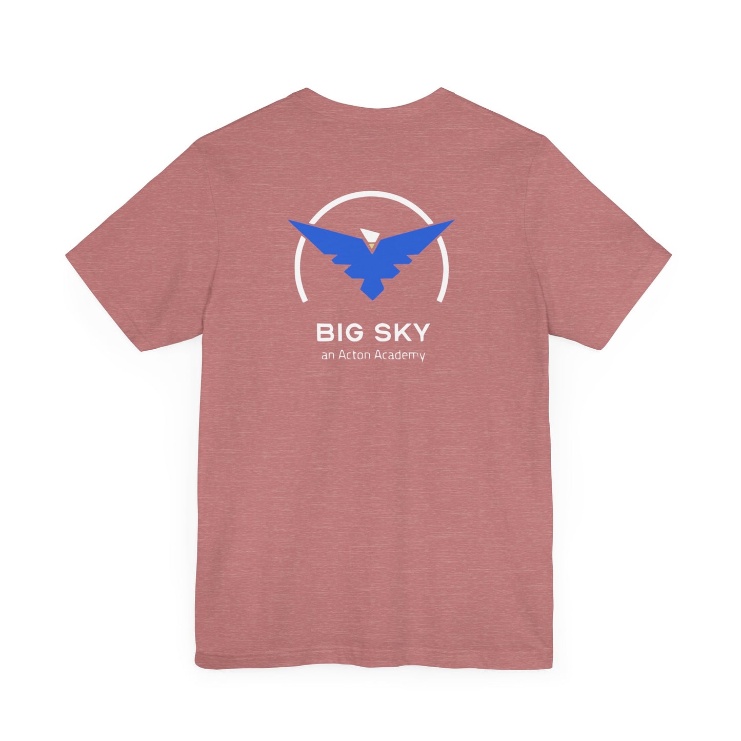 Be Curious with Big Sky on back Unisex Jersey Short Sleeve Tee
