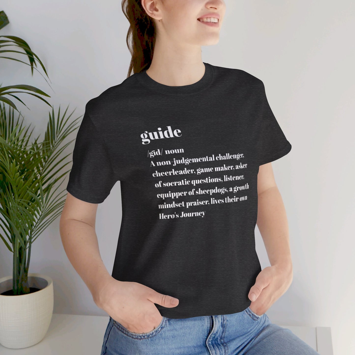Guide Definition White Letters Unisex Jersey Short Sleeve Tee