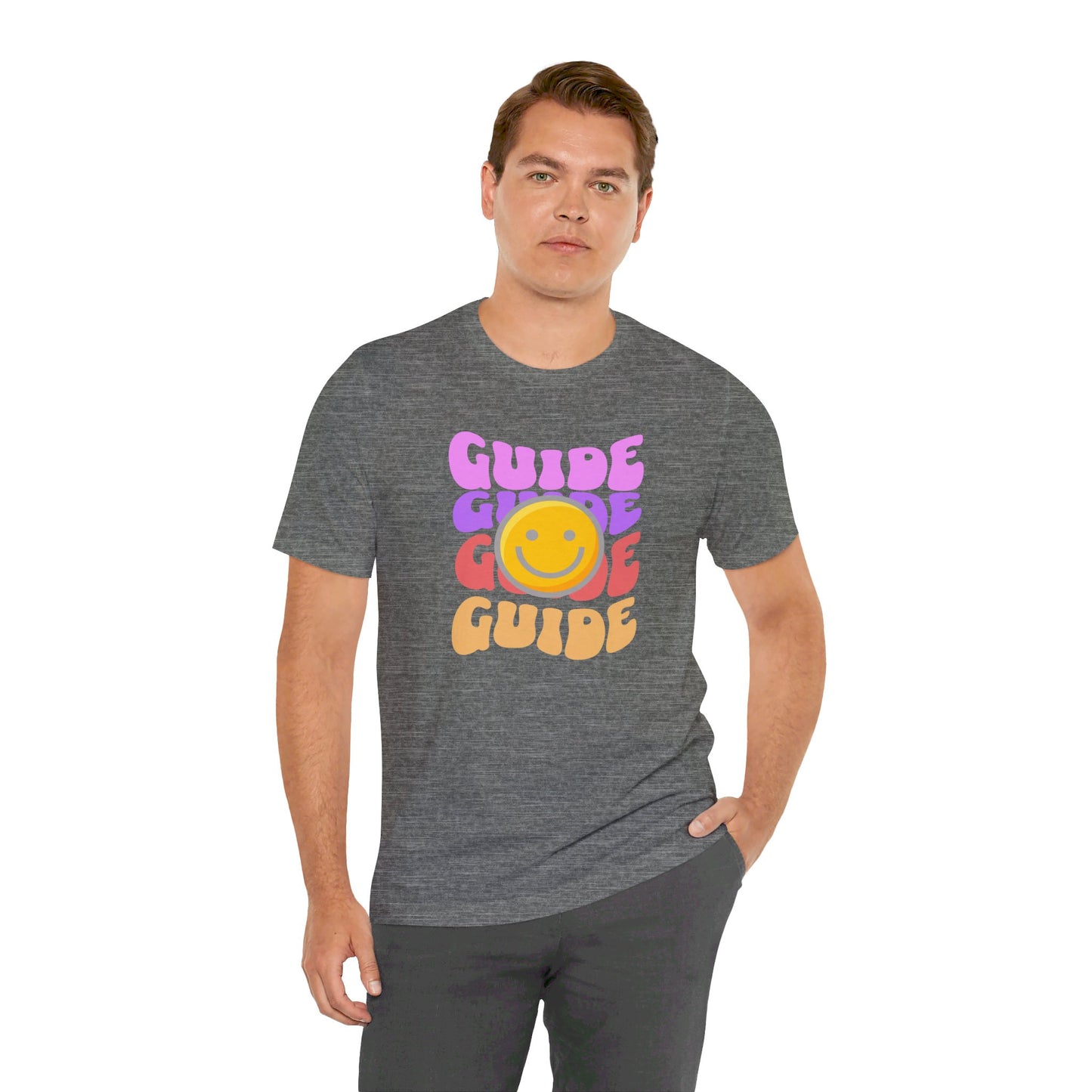 Guide with Smiley face Unisex Jersey Short Sleeve Tee