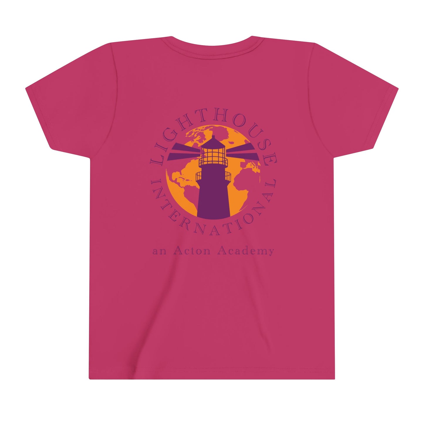 Hero's Journey Rocketship w/ Lighthouse International on back Youth Short Sleeve Tee