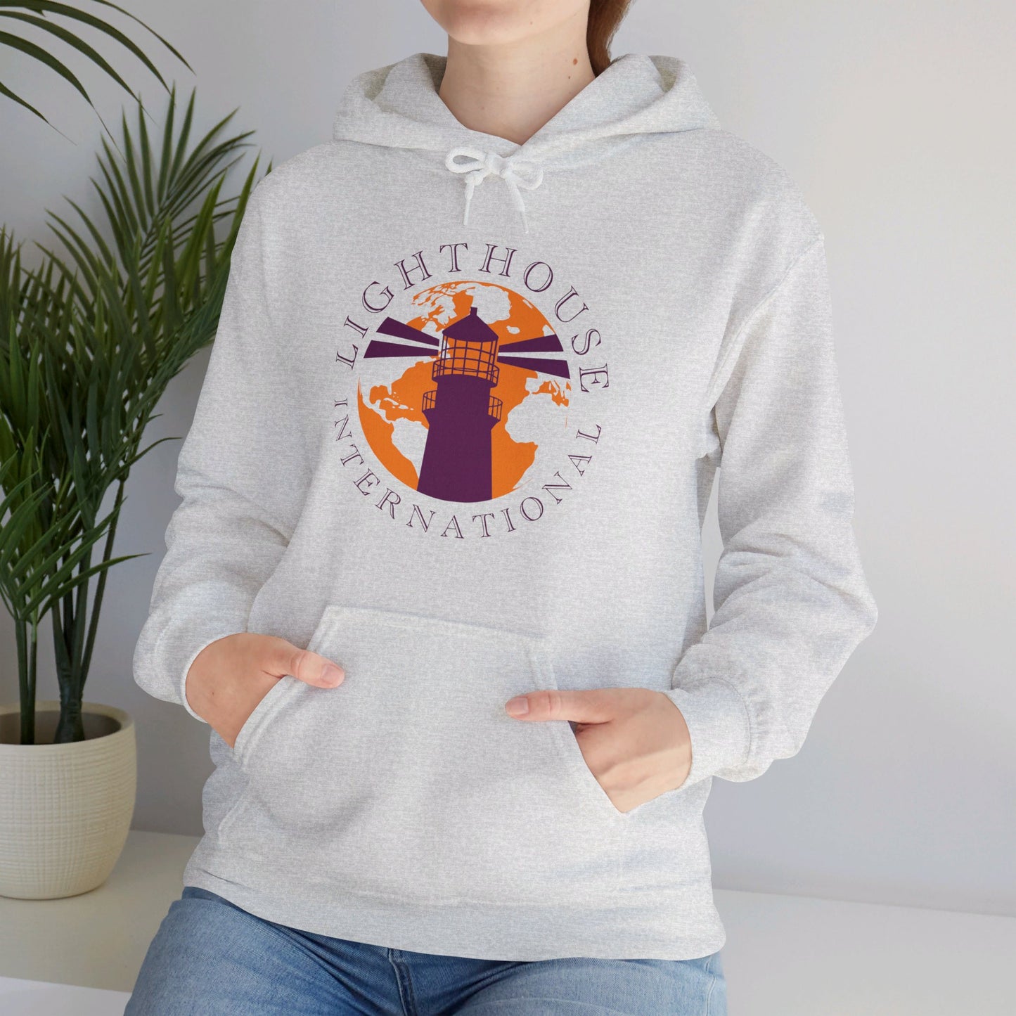 Lighthouse International logo Unisex Heavy Blend™ Hooded Sweatshirt