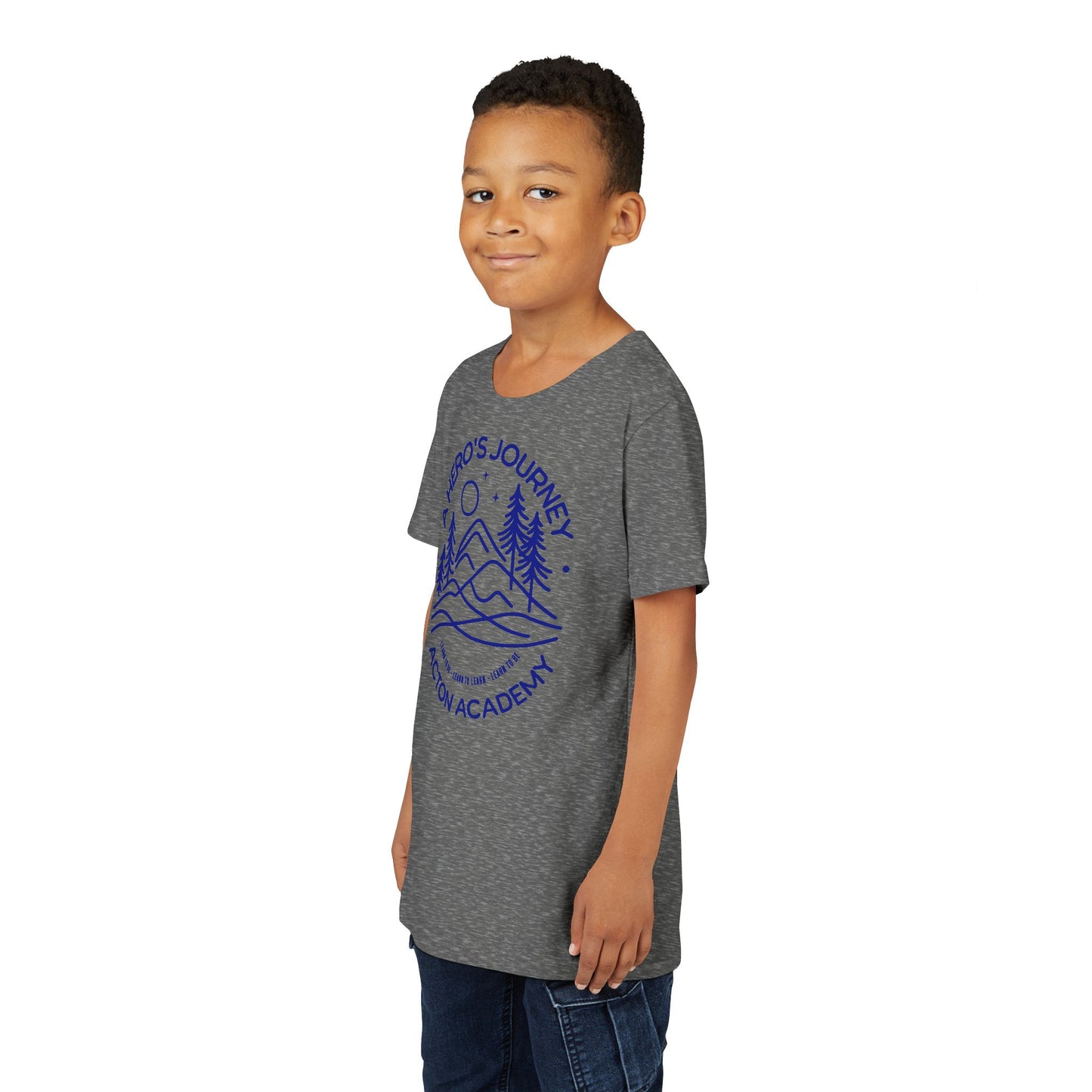Hero's Journey Line Drawing with Acton CyFair Youth Short Sleeve Tee