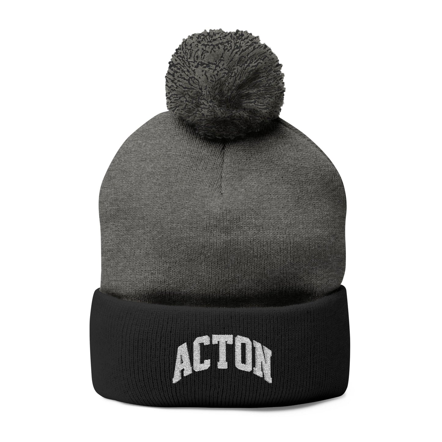 Custom Embroidered Pom-Pom Knit Cap - Cozy & Stylish Winter Hat
