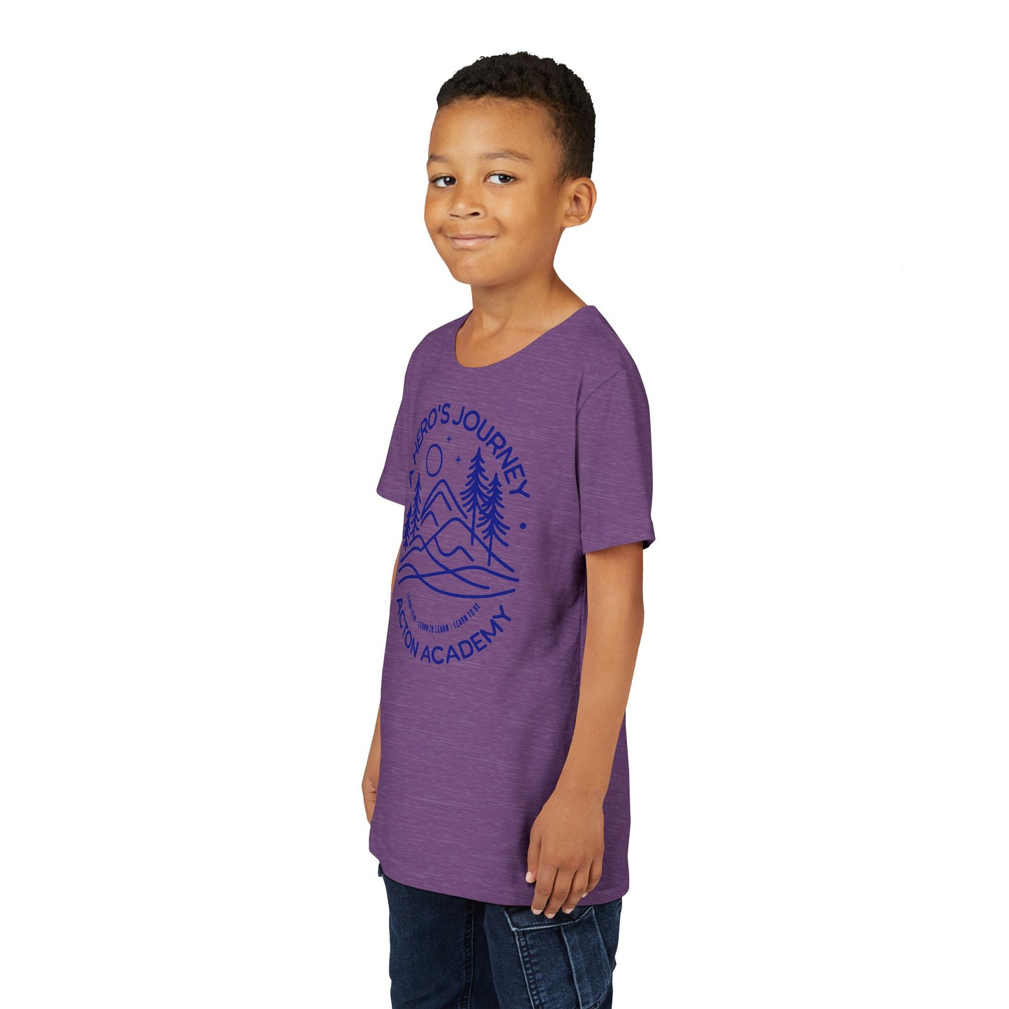 Hero's Journey Line Drawing with Acton CyFair Youth Short Sleeve Tee