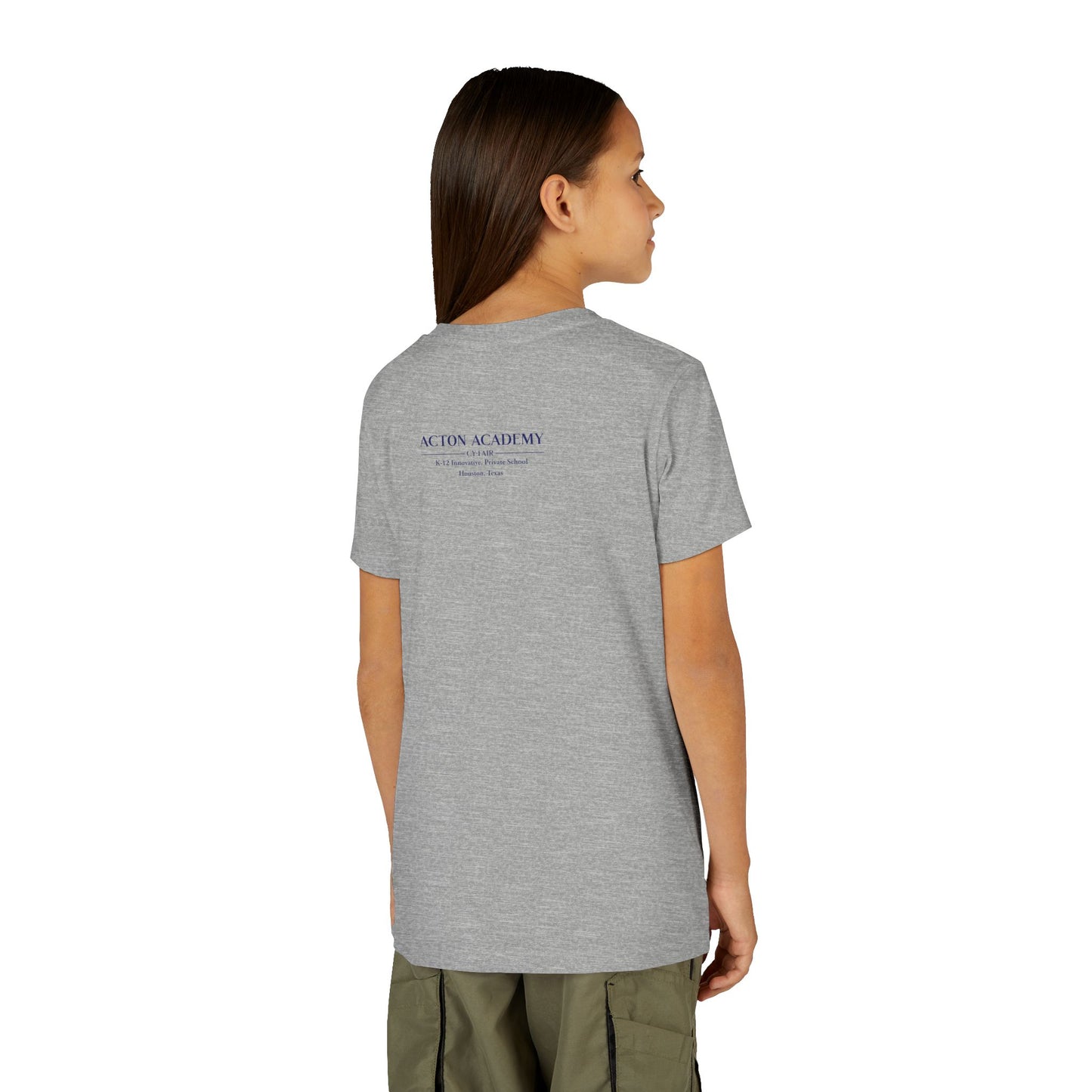 Hero's Journey Line Drawing with Acton CyFair Youth Short Sleeve Tee