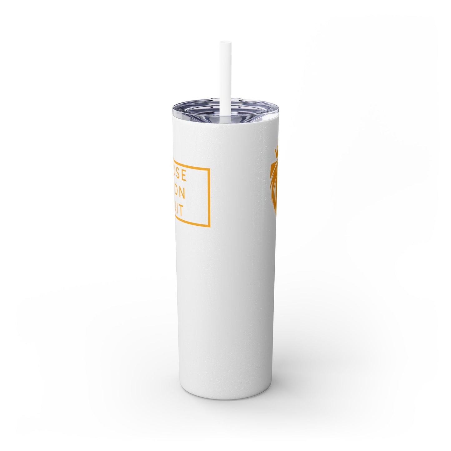 Purpose Passion Pursuit Skinny Tumbler with Straw, 20oz
