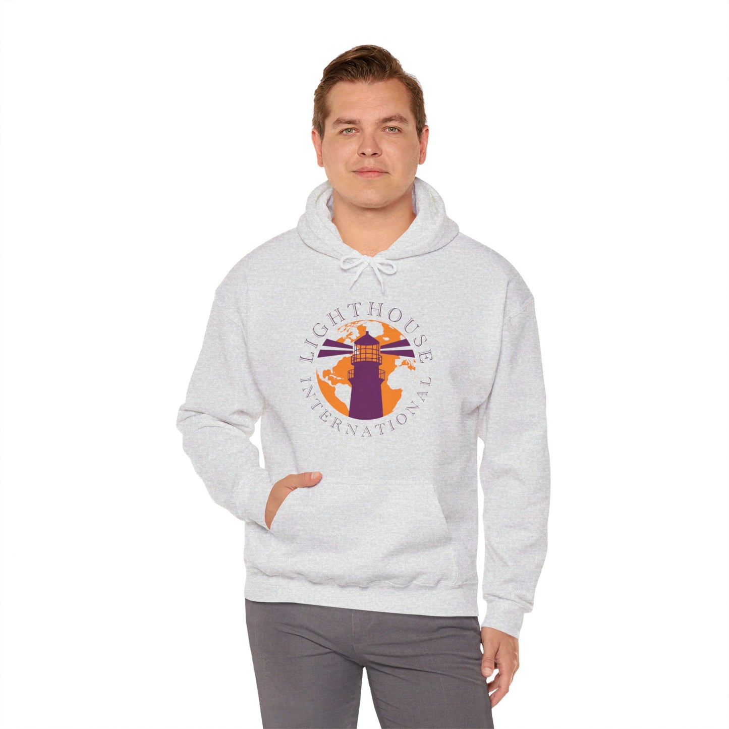 Lighthouse International logo Unisex Heavy Blend™ Hooded Sweatshirt
