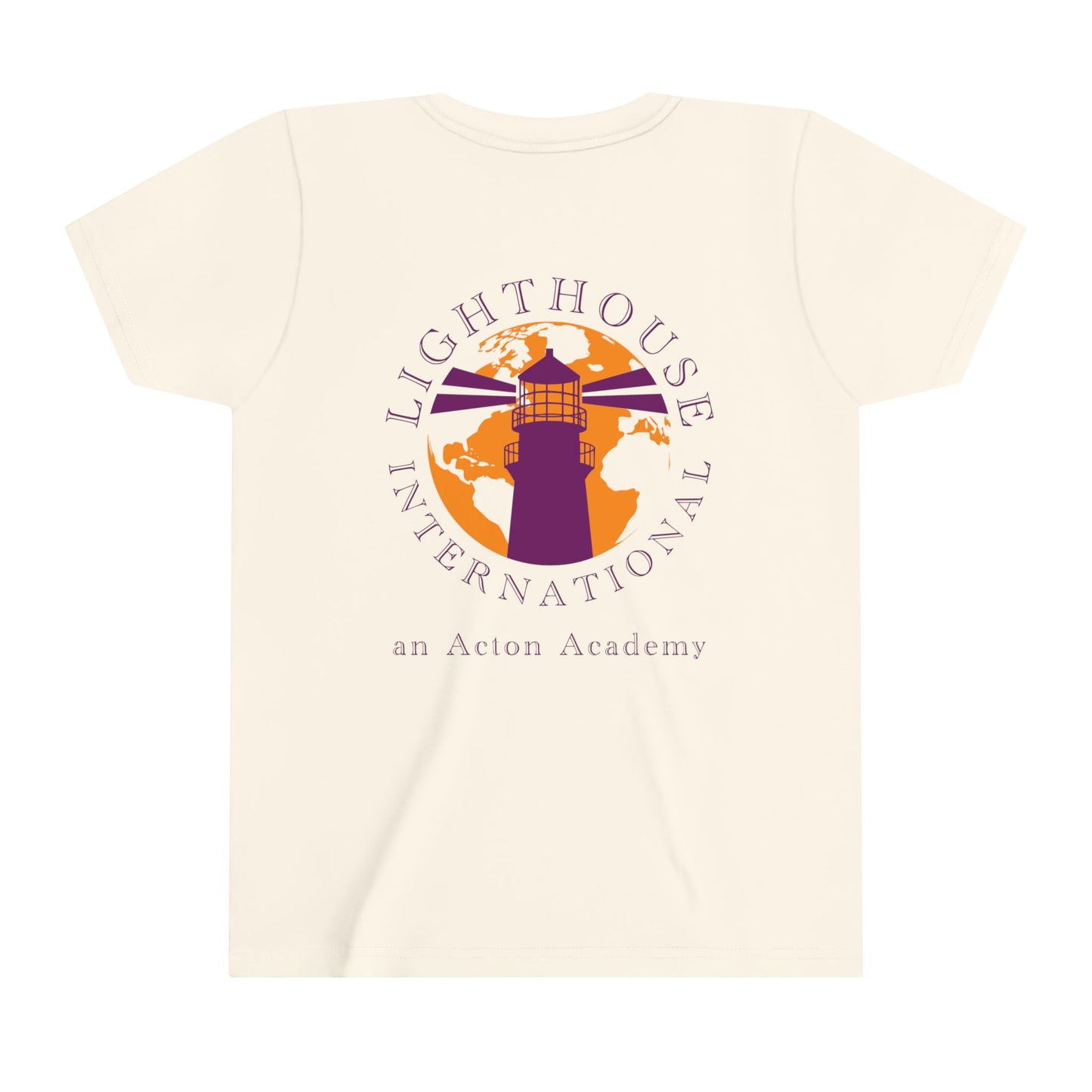 Hero's Journey Rocketship w/ Lighthouse International on back Youth Short Sleeve Tee
