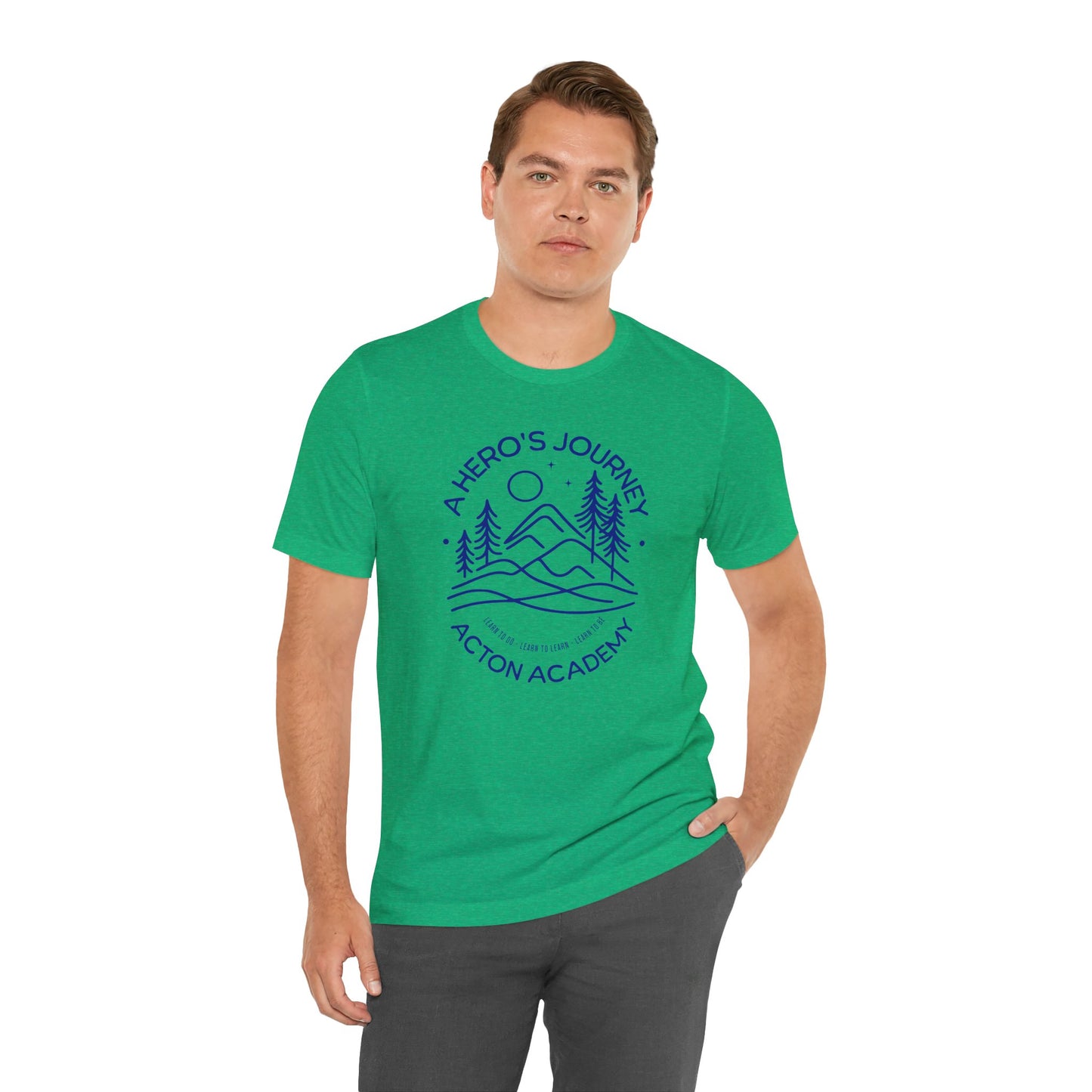 Hero's Journey Line Drawing with Acton CyFair Unisex Jersey Short Sleeve Tee