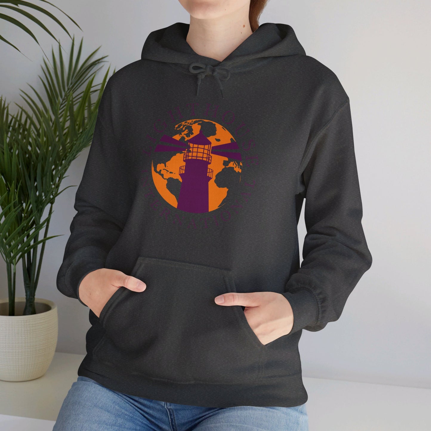 Lighthouse International logo Unisex Heavy Blend™ Hooded Sweatshirt