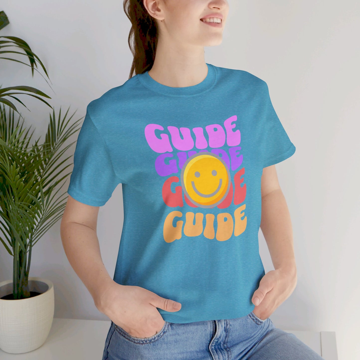 Guide with Smiley face Unisex Jersey Short Sleeve Tee