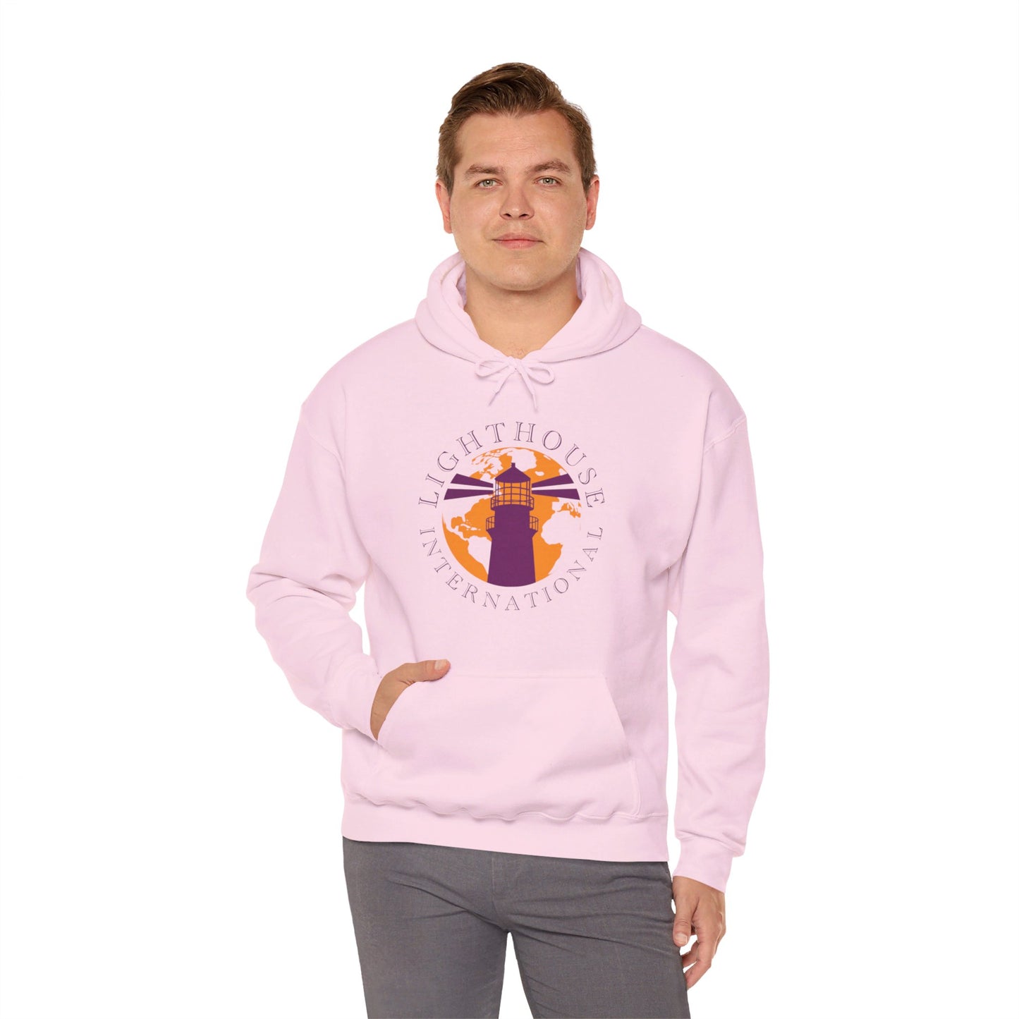 Lighthouse International logo Unisex Heavy Blend™ Hooded Sweatshirt