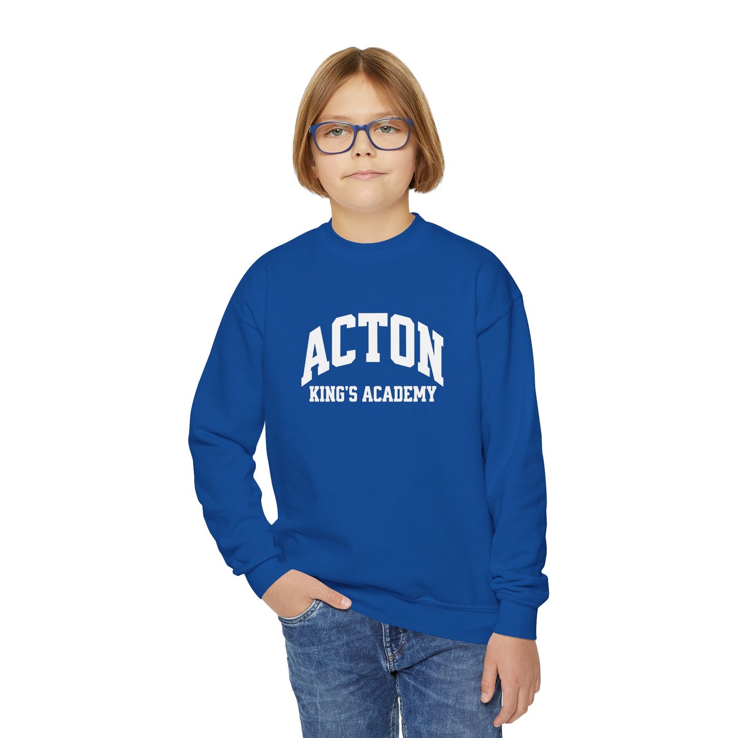 Simple Acton King's Academy Youth Crewneck Sweatshirt