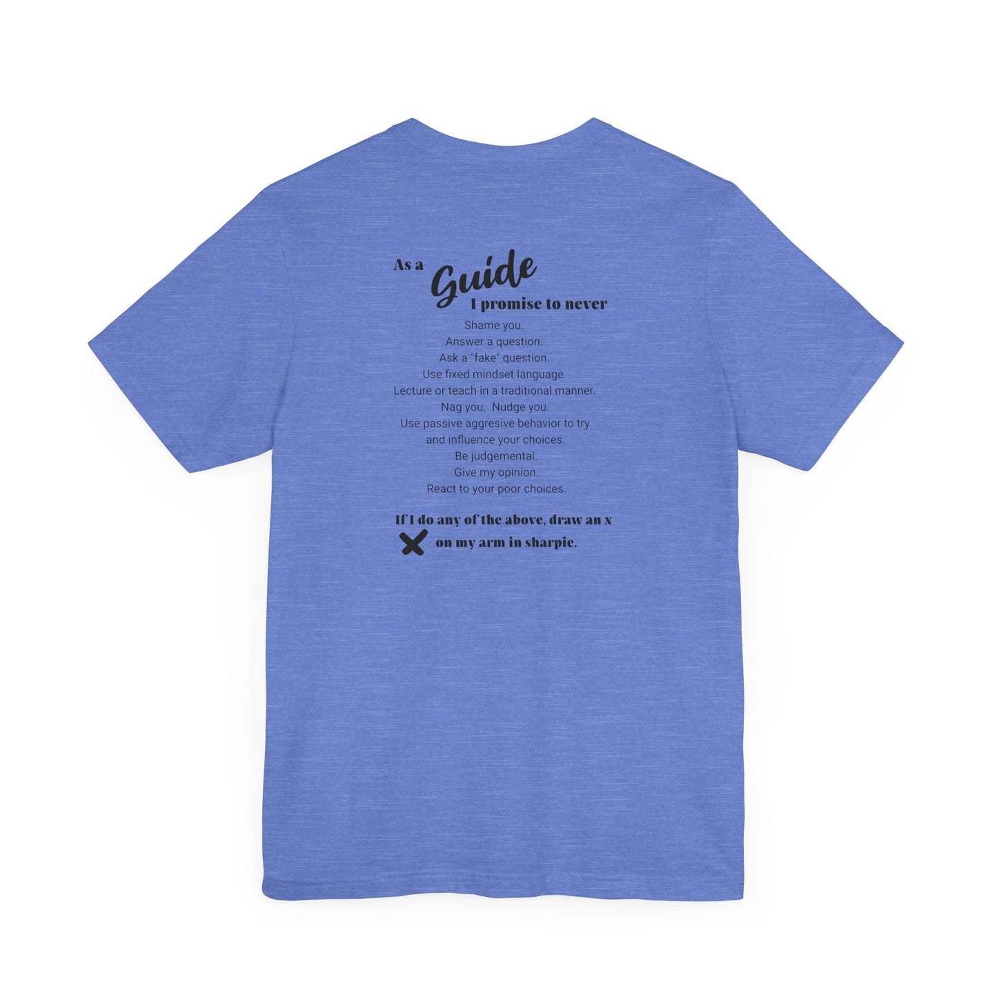 Guide definition w/back Unisex Jersey Short Sleeve Tee