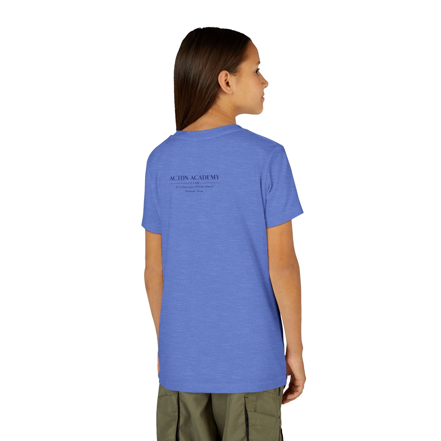 Hero's Journey Line Drawing with Acton CyFair Youth Short Sleeve Tee